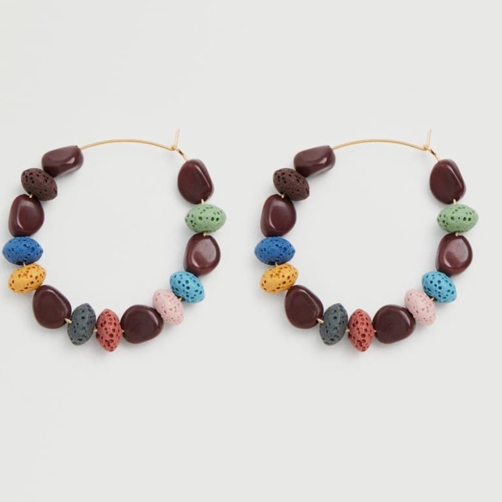 Bead loop earrings